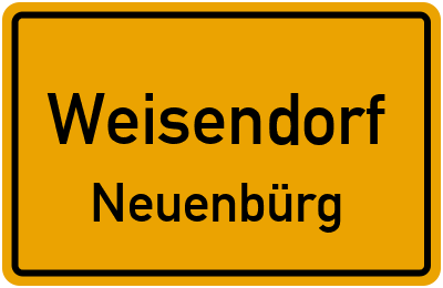 Ortsschild Weisendorf Neuenbürg