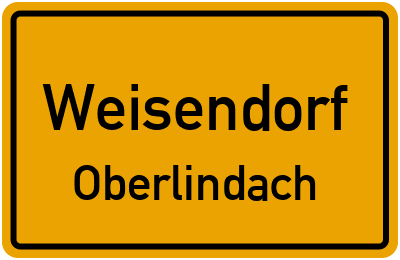 Ortsschild Weisendorf Oberlindach