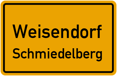Ortsschild Weisendorf Schmiedelberg