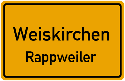 Ortsschild Weiskirchen Rappweiler