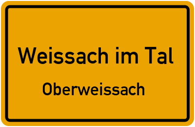 Straßenverzeichnis Weissach im Tal Oberweissach