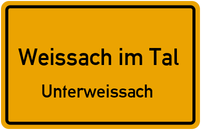 Straßenverzeichnis Weissach im Tal Unterweissach
