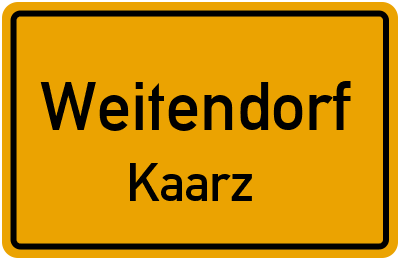 Straßenverzeichnis Weitendorf Kaarz