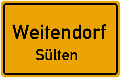 Ortsschild Weitendorf Sülten