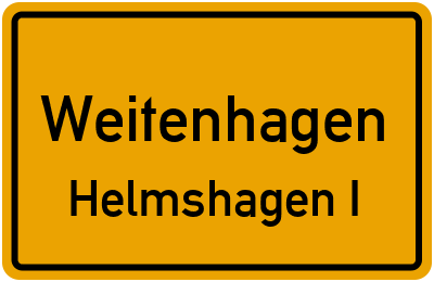 Straßenverzeichnis Weitenhagen Helmshagen I