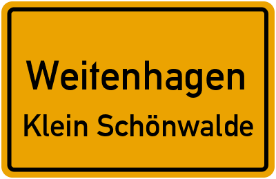Straßenverzeichnis Weitenhagen Klein Schönwalde