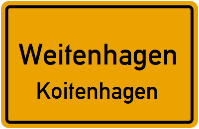 Straßenverzeichnis Weitenhagen Koitenhagen