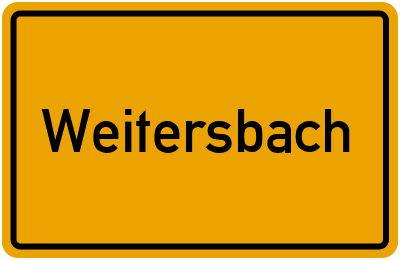 Ortsschild von Gemeinde Weitersbach in Rheinland-Pfalz