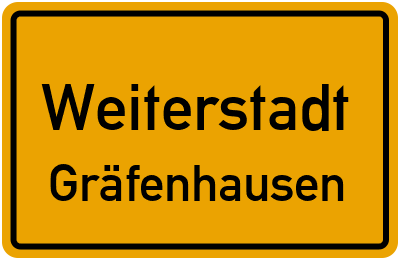 Ortsschild Weiterstadt Gräfenhausen