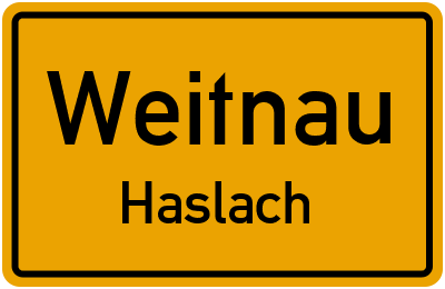 Straßenverzeichnis Weitnau Haslach