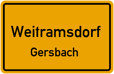 Ortsschild Weitramsdorf Gersbach