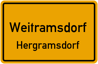 Ortsschild Weitramsdorf Hergramsdorf