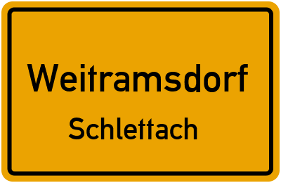 Ortsschild Weitramsdorf Schlettach