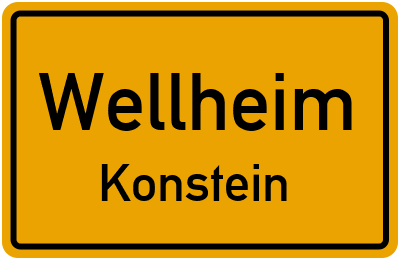 Ortsschild Wellheim Konstein