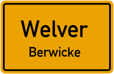 Ortsschild Welver Berwicke