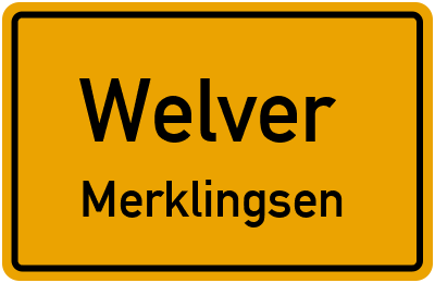 Straßenverzeichnis Welver Merklingsen