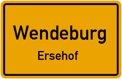 Ortsschild Wendeburg Ersehof