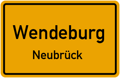 Ortsschild Wendeburg Neubrück