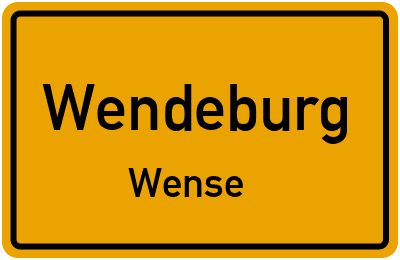 Ortsschild Wendeburg Wense