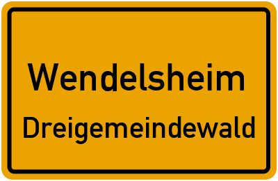 Straßenverzeichnis Wendelsheim Dreigemeindewald