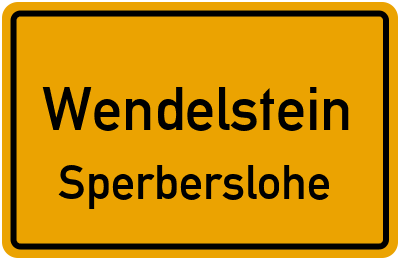 Ortsschild Wendelstein Sperberslohe