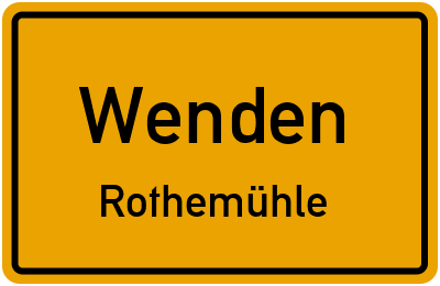 Straßenverzeichnis Wenden Rothemühle