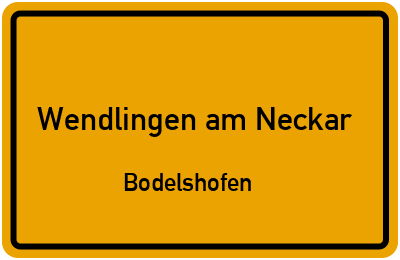 Straßenverzeichnis Wendlingen am Neckar Bodelshofen