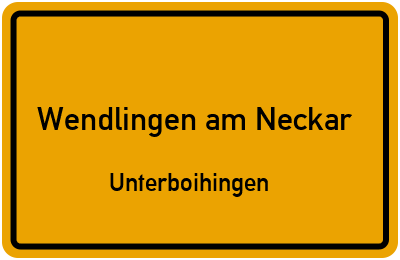 Straßenverzeichnis Wendlingen am Neckar Unterboihingen