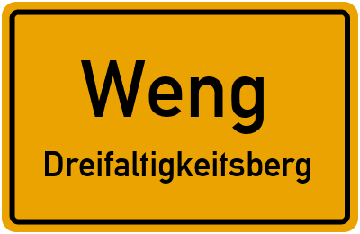 Straßenverzeichnis Weng Dreifaltigkeitsberg
