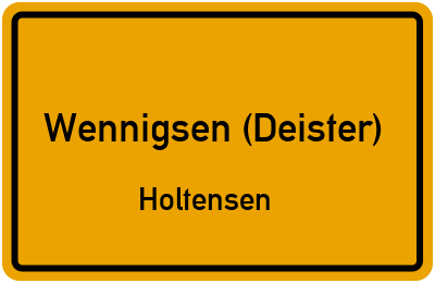 Straßenverzeichnis Wennigsen (Deister) Holtensen