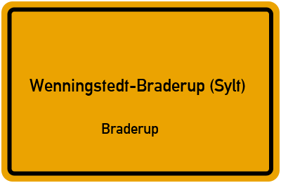 Straßenverzeichnis Wenningstedt-Braderup (Sylt) Braderup