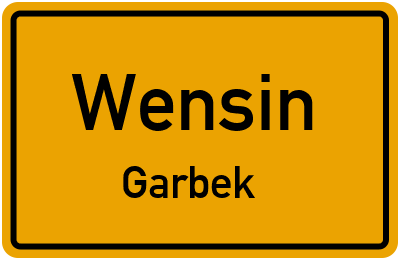 Straßenverzeichnis Wensin Garbek