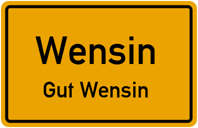 Straßenverzeichnis Wensin Gut Wensin