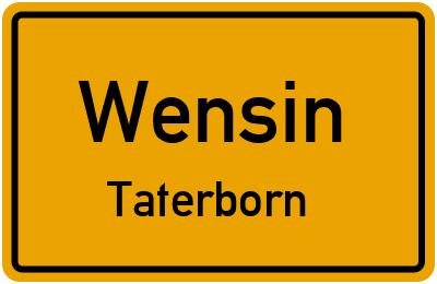 Straßenverzeichnis Wensin Taterborn