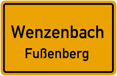 Ortsschild Wenzenbach Fußenberg