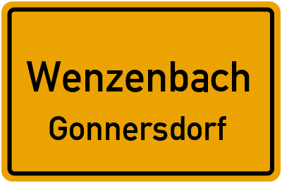 Ortsschild Wenzenbach Gonnersdorf