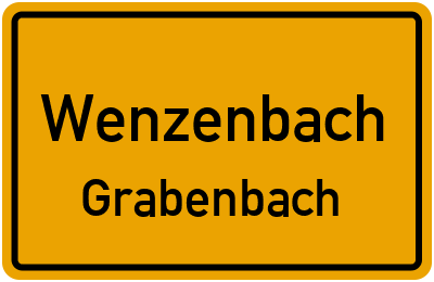 Ortsschild Wenzenbach Grabenbach