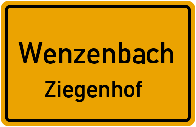 Ortsschild Wenzenbach Ziegenhof