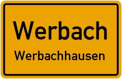 Ortsschild Werbach Werbachhausen