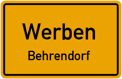 Straßenverzeichnis Werben Behrendorf