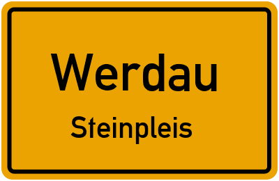 Ortsschild Werdau Steinpleis