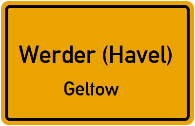 Straßenverzeichnis Werder (Havel) Geltow