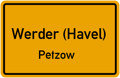 Straßenverzeichnis Werder (Havel) Petzow