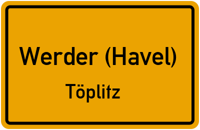 Straßenverzeichnis Werder (Havel) Töplitz