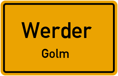 Straßenverzeichnis Werder Golm