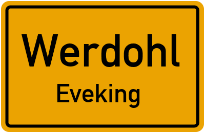 Ortsschild Werdohl Eveking