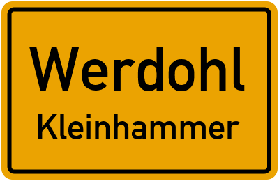 Ortsschild Werdohl Kleinhammer
