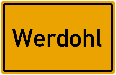 Ortsschild von Stadt Werdohl in Nordrhein-Westfalen