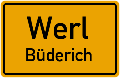 Ortsschild Werl Büderich