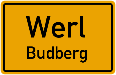 Straßenverzeichnis Werl Budberg